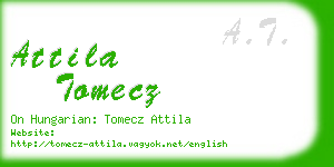 attila tomecz business card